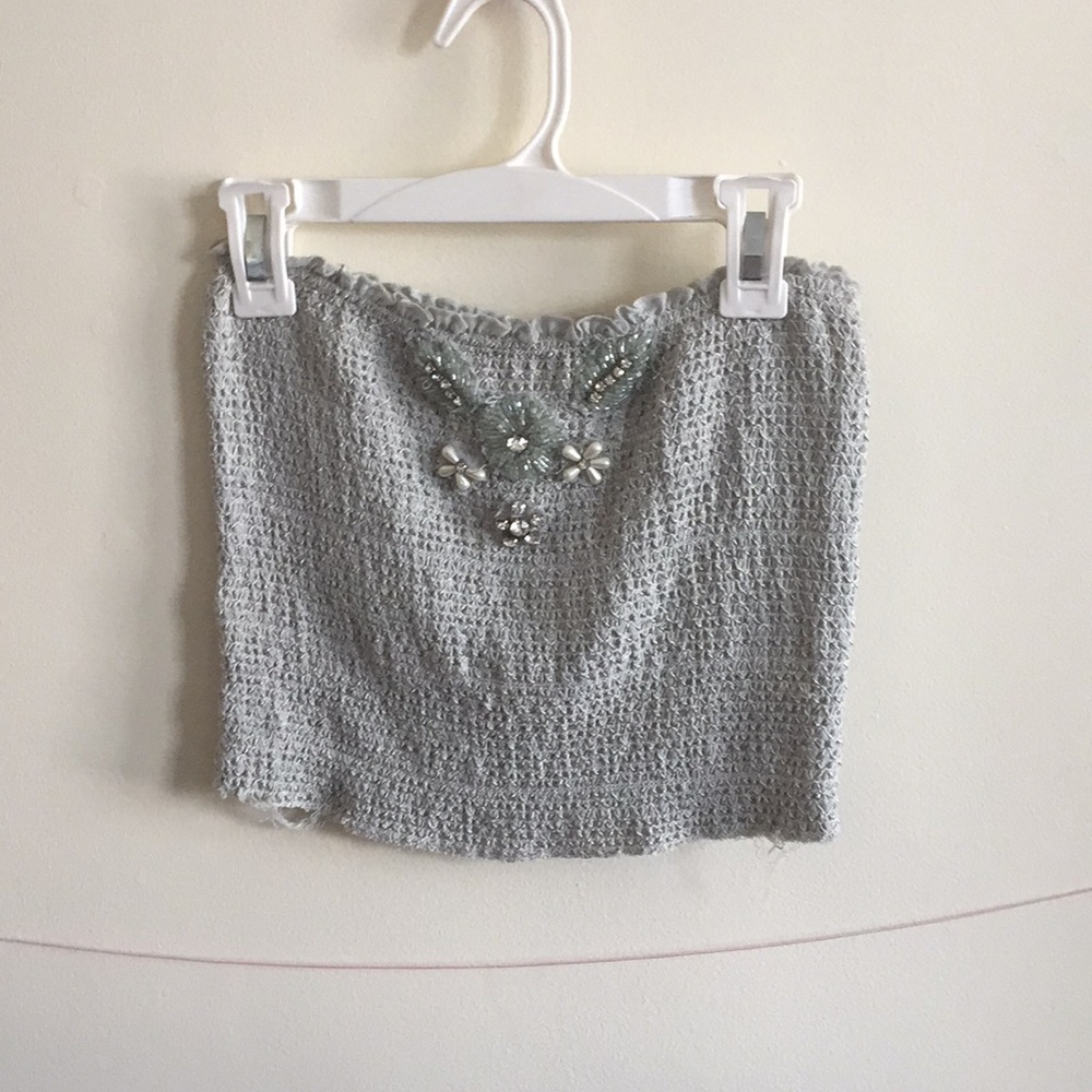 Embellished tube top